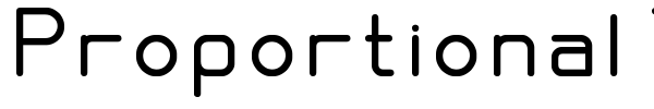 Proportional TFB font preview